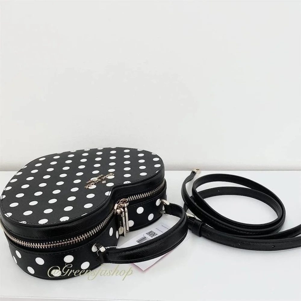 Kate Spade purse Love Shack Heart handbag crossbody in polka dots new